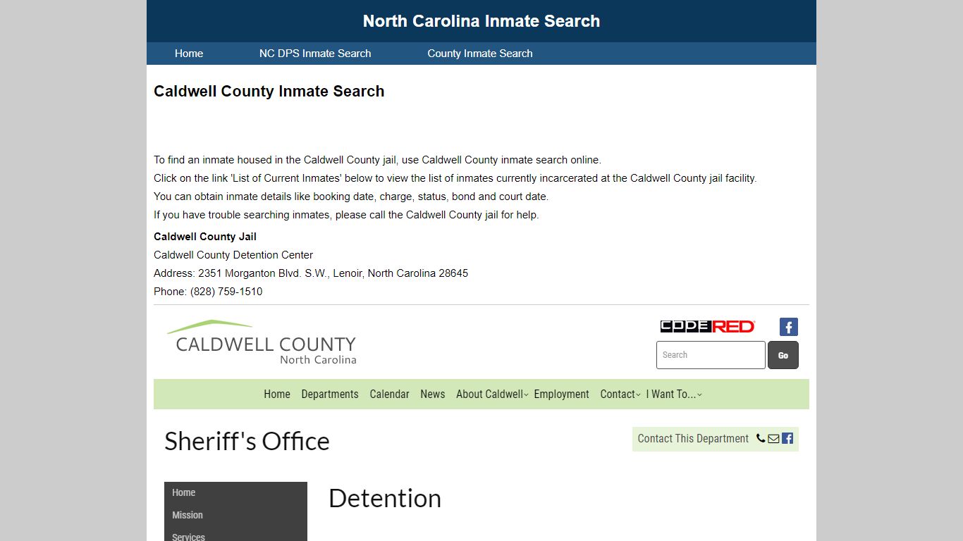 Caldwell County Inmate Search