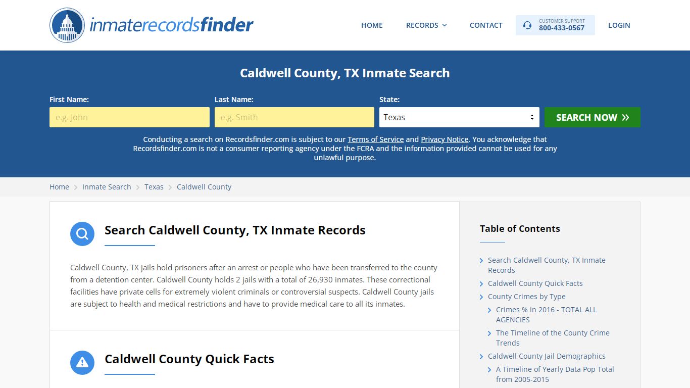 Caldwell County, TX Inmate Lookup & Jail Records Online